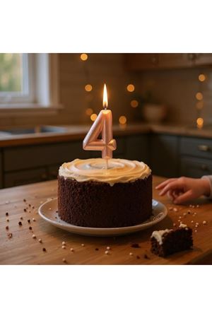 Rakam Mum 4 Yaş Pembe