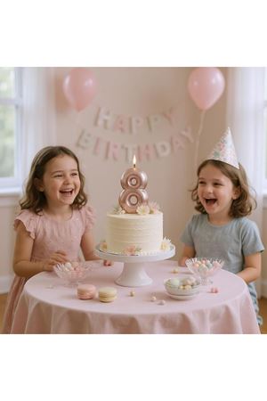 Rakam Mum 8 Yaş Pembe