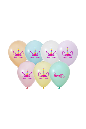 Unicorn Baskılı Balon 50'li