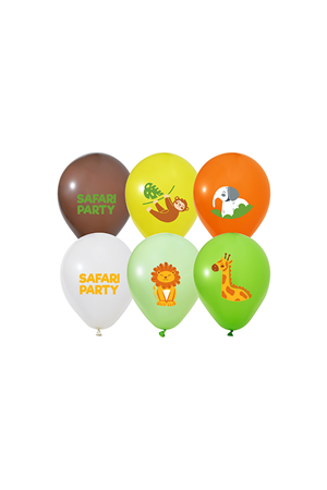 Safari Gizemli Orman Baskılı Balon 50'li