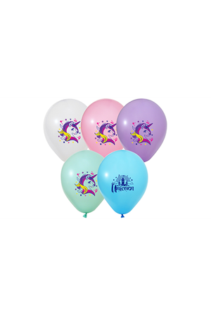 Unicorn Rainbowı Baskılı Balon 50'li