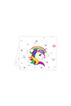 Unicorn Rainbow Plastik Masa Örtüsü