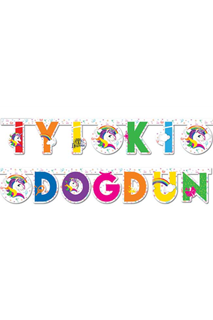 Unicorn Rainbow İyi ki Doğdun Banner