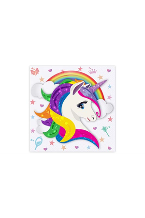 Unicorn Rainbow Kağıt Peçete 16 Adet