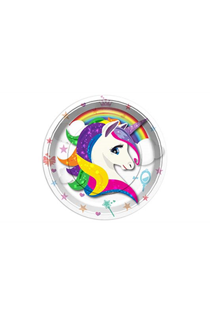 Unicorn Rainbow Karton Tabak 8 Adet