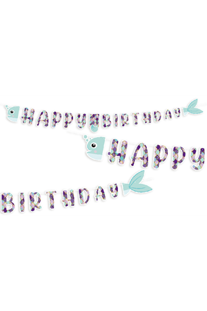 Pırıltılı Deniz Kızı Happy Birthday Set