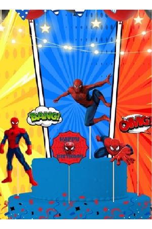 Pasta Süsü Kürdan Spiderman 6'lı