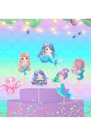 Pasta Süsü Kürdan Deniz Kızı 6'lı