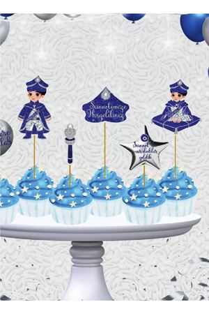 Pasta Süsü Kürdan Sünnet Gümüş 6'lı