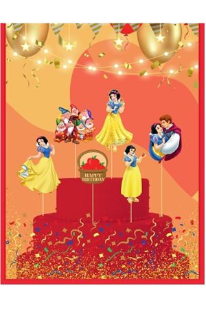 Pasta Süsü Kürdan Pamuk Prenses 6'lı