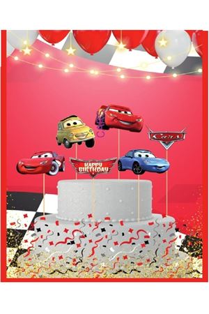 Pasta Süsü Kürdan Cars 6'lı