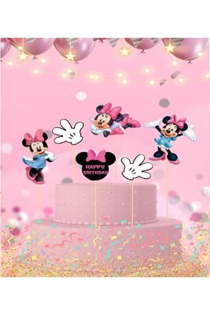 Pasta Süsü Kürdan Minnie 6'lı