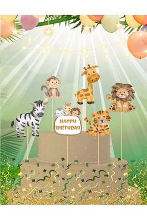 Pasta Süsü Kürdan Safari 6'lı