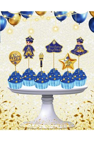 Pasta Süsü Kürdan Sünnet Gold 6'lı