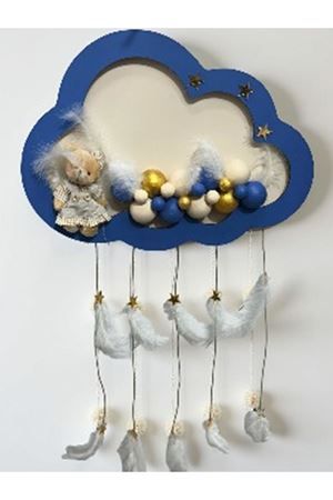 Led'li Kız Bebek Kapı Süsü İndigo