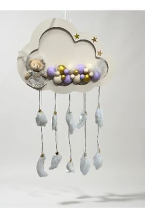 Led'li Kız Bebek Kapı Süsü Krem