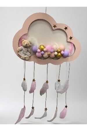 Led'li Kız Bebek Kapı Süsü Pudra