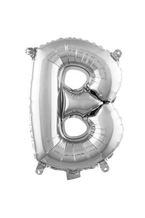 B Harf Folyo Balon Gümüş 76 cm