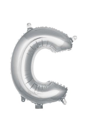 C Harf Folyo Balon Gümüş 76 cm