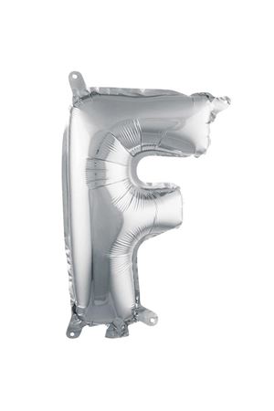 F Harf Folyo Balon Gümüş 76 cm