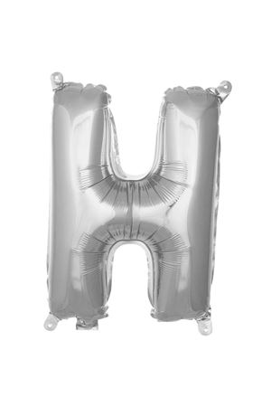 H Harf Folyo Balon Gümüş 76 cm