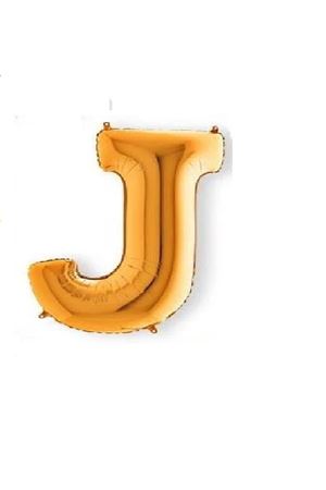 J Harf Folyo Balon Gold 76 cm