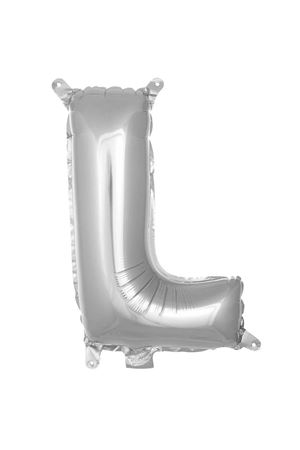 L Harf Folyo Balon Gümüş 76 cm
