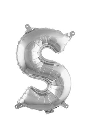 S Harf Folyo Balon Gümüş 76 cm
