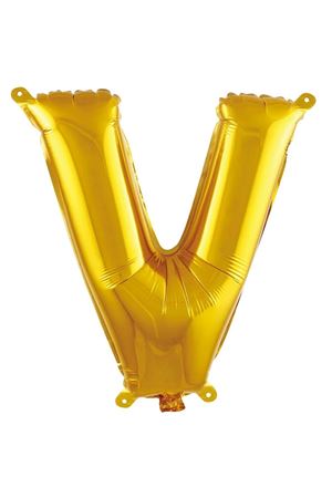 V Harf Folyo Balon Gold 76 cm