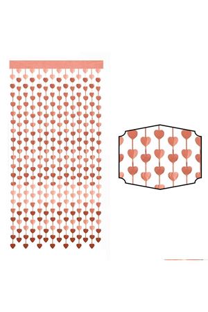 Metalize Arka Fon Perde Kalpli Rosegold