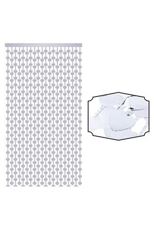 Metalize Arka Fon Perde Kalpli Gümüş