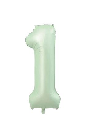1 Rakam Folyo Balon Retro Yeşil 34"