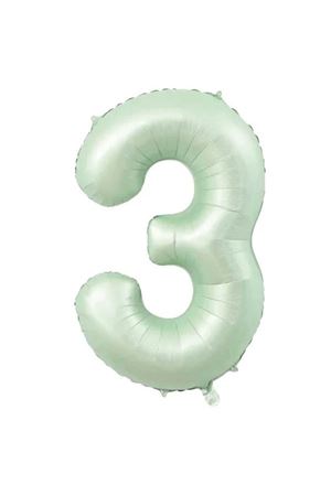 3 Rakam Folyo Balon Retro Yeşil 34"