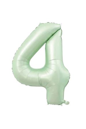 4 Rakam Folyo Balon Retro Yeşil 34"