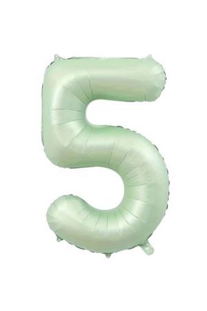 5 Rakam Folyo Balon Retro Yeşil 34"
