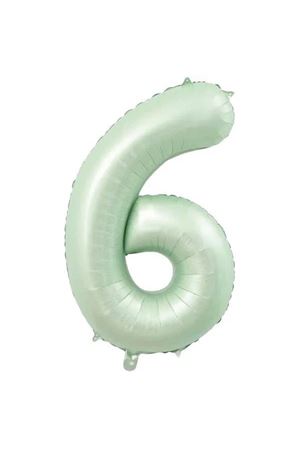 6 Rakam Folyo Balon Retro Yeşil 34"