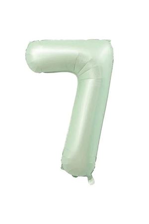 7 Rakam Folyo Balon Retro Yeşil 34"