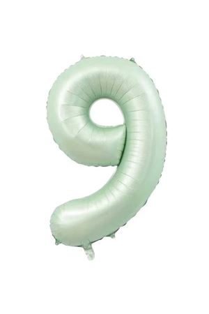 9 Rakam Folyo Balon Retro Yeşil 34"