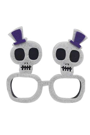 Gözlük 23501 Halloween Şapkalı Kurukafa