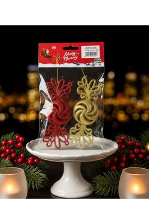 Yılbaşı Çam Ağacı Süsü Şeker 2'li Lüx 6421-40