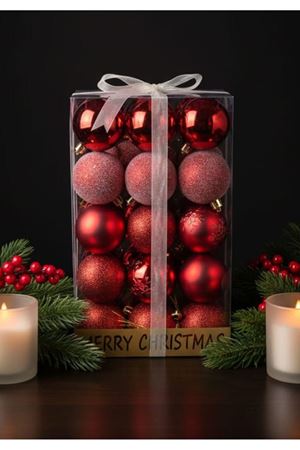 Yılbaşı Ağaç Süsü Top Lüx 30'lu 6449-5