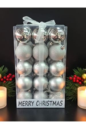 Yılbaşı Ağaç Süsü Top Lüx 30'lu 6449-6