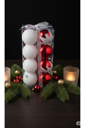 Yılbaşı Ağaç Süsü Top Lüx Karışık 6449-8