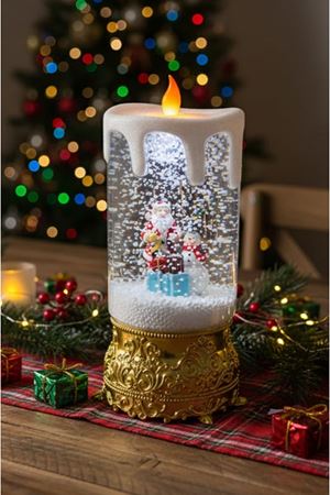 Yılbaşı Işıklı Kar Küresi Müzik Kutusu 25 Cm 6916-1