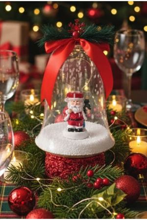 Yılbaşı Işıklı Kar Küresi Müzik Kutusu 25 Cm 6916-5