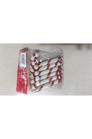 Yılbaşı Ağaç Süsü Baston Şeker 6'lı 6 cm 6421-30