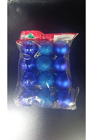Yılbaşı Ağaç Topu 3 cm 12'li 6421-16 Mavi