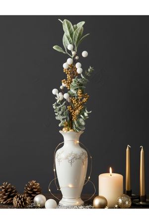 Yılbaşı Kokina Yapay Çİçek 55 cm Lüx 6449-27