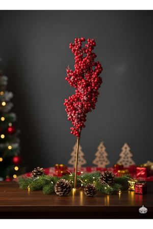 Yılbaşı Kokina Yapay Çİçek 70 cm Kristalli 6449-3 