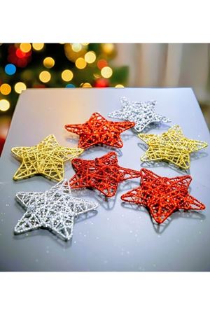 Yılbaşı Ağaç Süsü Yıldız Lüx 6'lı 6421-42